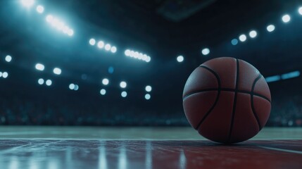 Basketball Court with Ball