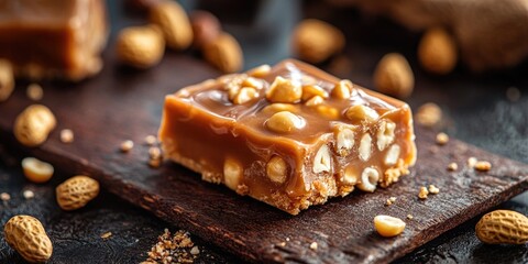 Fototapeta premium Piece of food with nuts