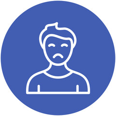 Sad vector icon illustration of Lifestyles iconset.