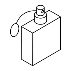 Modern design icon of perfume