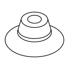 A trendy design icon of raffia hat