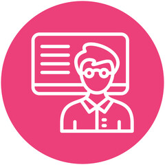 Teacher Male vector icon illustration of Literature iconset.