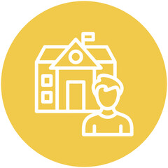 Scholar Male vector icon illustration of Literature iconset.