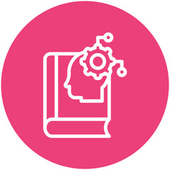 Critical Thinking vector icon illustration of Literature iconset.