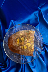 Rotten bread on decoraten serving tray