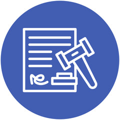 Law vector icon illustration of Protesting and Civil Disobedience iconset.