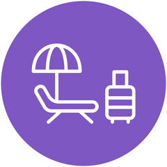 Vacation vector icon illustration of Vacation Planning iconset.