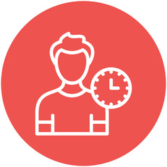 Alone Time vector icon illustration of Vacation Planning iconset.