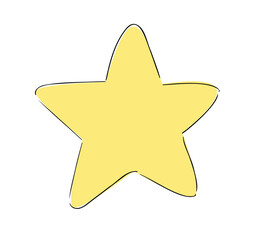 Hand Drawn Star ink Vector