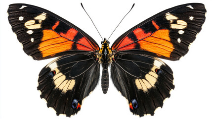 Naklejka premium Colorful butterfly perched in a garden during sunny spring afternoon, displaying vibrant wings