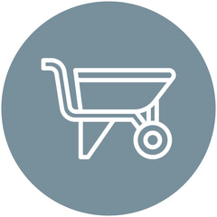 Wheelbarrow vector icon illustration of Home Improvements iconset.