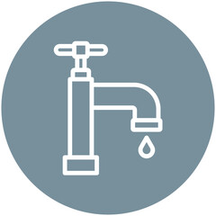 Faucet vector icon illustration of Home Improvements iconset.