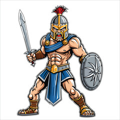 Gladiator illustration vector