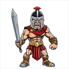 Gladiator illustration vector