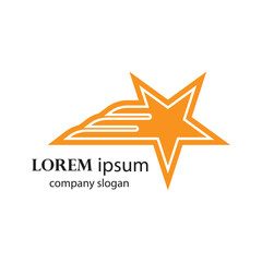 Obraz premium successful victory star logo design