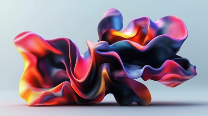 Obraz premium A vibrant, abstract sculpture with flowing, colorful shapes.