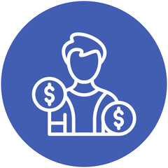 Finance Officer vector icon illustration of Business & Economy iconset.