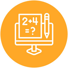 Online Exam vector icon illustration of School iconset.