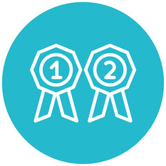 Medal vector icon illustration of Soccer iconset.