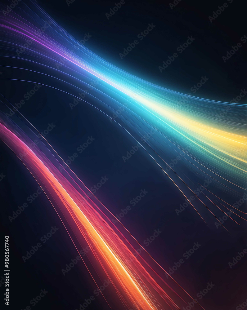 Wall mural Blurred motion gradient with streaks of light