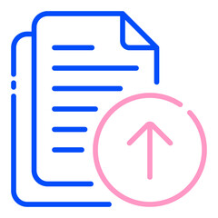 Fototapeta premium File Upload line duo tone icon