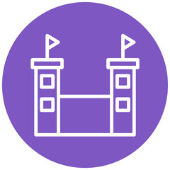 Bouncy Castle vector icon illustration of Children Toys iconset.