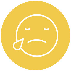 Sad vector icon illustration of Funeral iconset.