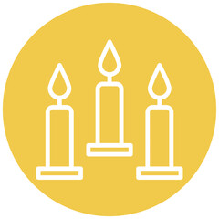 Candles vector icon illustration of Funeral iconset.