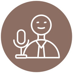 Singing vector icon illustration of Party and Celebration iconset.