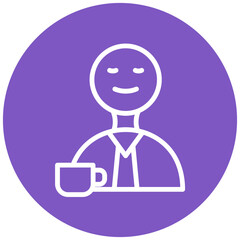 Barista vector icon illustration of Party and Celebration iconset.