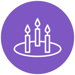 Candles vector icon illustration of Party and Celebration iconset.