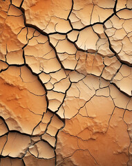 Cracked earth texture with dusty brown to rusty orange gradient