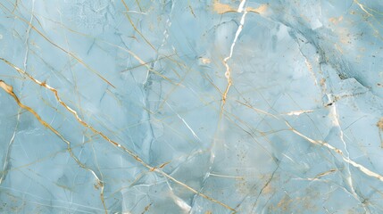 Naklejka premium Elegant blue marble adorned with intricate gold and white veins, perfect for a luxurious skin tile wallpaper, creating a striking and opulent ambiance in any space.