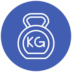 Kettlebell vector icon illustration of Pilates iconset.