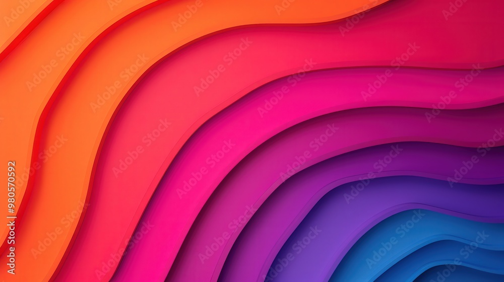 Canvas Prints vibrant dynamic swirls, a lively composition featuring bold color contrasts and immersive 3d element