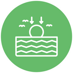 Sundown vector icon illustration of Coastline iconset.