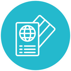 Visa vector icon illustration of Hajj Pilgrimage iconset.