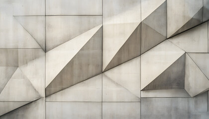 Obraz premium Clean, sharp geometric patterns in neutral tones, giving off a sleek, modern vibe