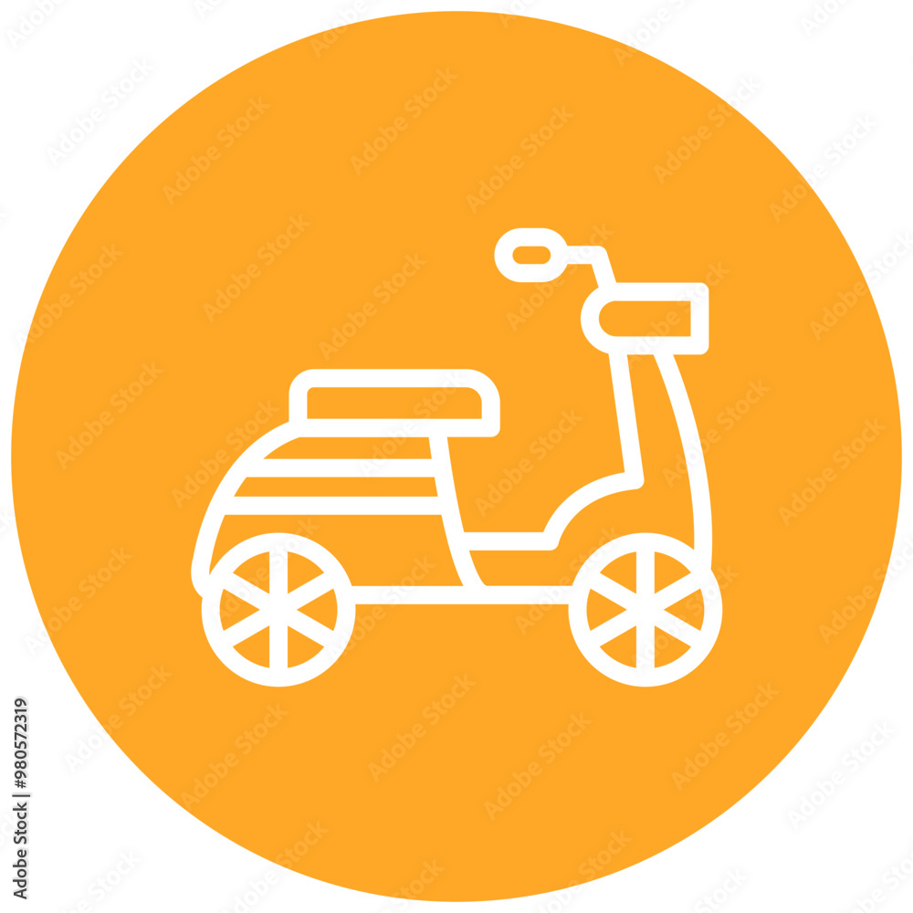 Poster Italian Scooter vector icon illustration of Italy iconset.