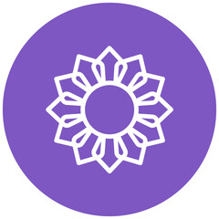 Italian Sunflower vector icon illustration of Italy iconset.