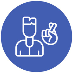 Dishonest Politician vector icon illustration of Corruption iconset.