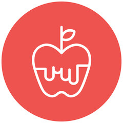 Rotten Apple vector icon illustration of Corruption iconset.