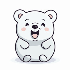Fototapeta premium Bear hand-drawn kids comic illustration. Cute vector doodle style cartoon illustration