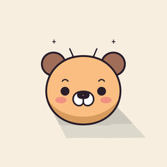Bear hand-drawn kids comic illustration. Cute vector doodle style cartoon illustration