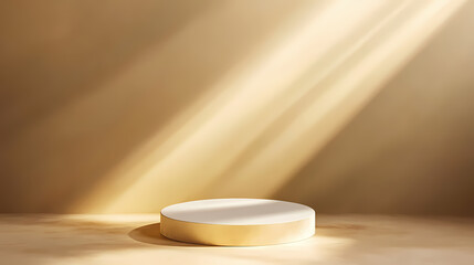 Orange spotlight display stage