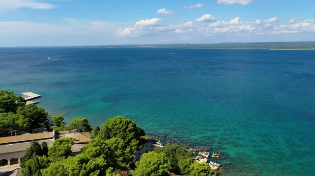 Coastline Of Croatia with rock formations in the waters
