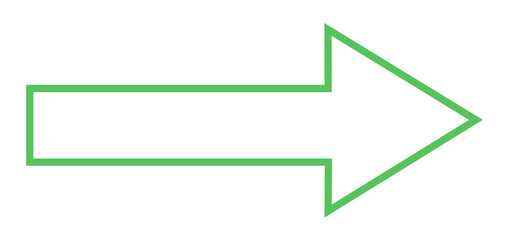 Obraz premium Wegweiser Pfeil mit grüner Umrandung