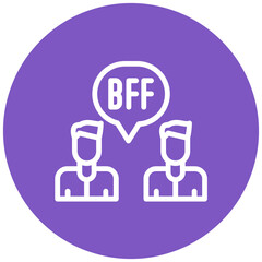Fototapeta premium Best Friend Forever vector icon illustration of Friendship iconset.