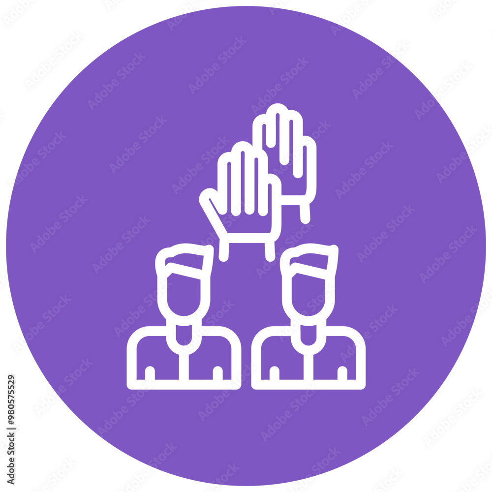 Poster High Five vector icon illustration of Friendship iconset.