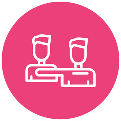 Linked Arms vector icon illustration of Friendship iconset.